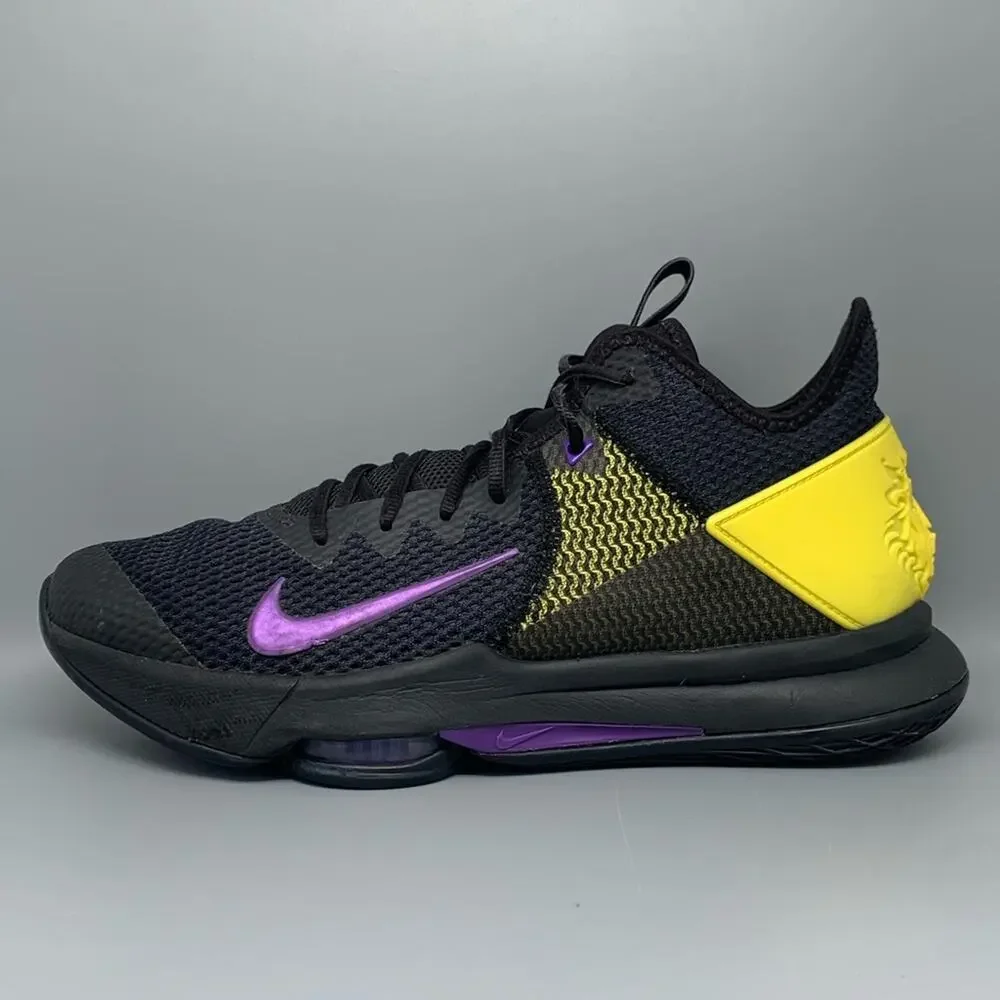 Nike LeBron‎ Witness 4 Black/Opti Yellow Basketball Shoes BV7427-004 Men's Sz13